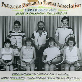 Photograph of tennis players in premiership team