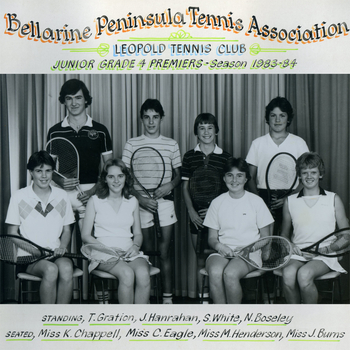 Photograph of tennis players in premiership team