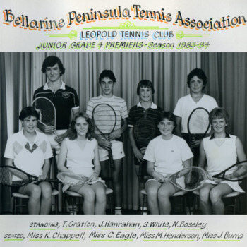 Photograph of tennis players in premiership team