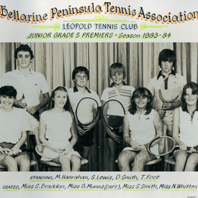 Photograph of tennis players in premiership team