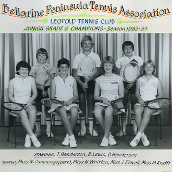 Photograph of tennis players in premiership team