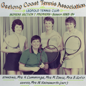 Photograph of tennis players in premiership team
