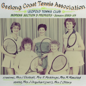 Photograph of tennis players in premiership team