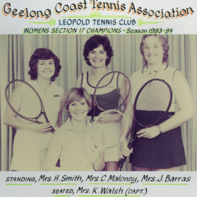 Photograph of tennis players in premiership team
