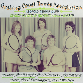 Photograph of tennis players in premiership team