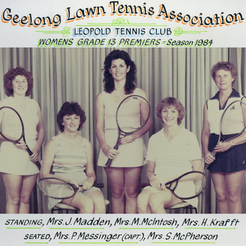 Photograph of tennis players in premiership team