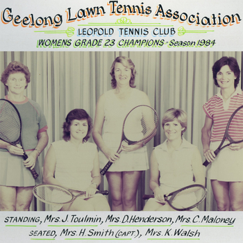 Photograph of tennis players in premiership team