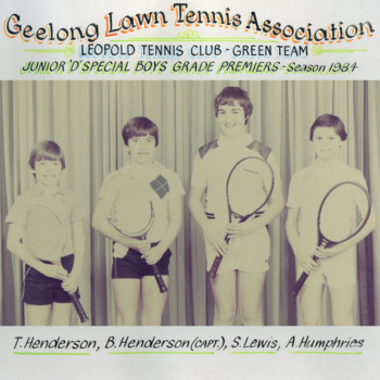 Photograph of tennis players in premiership team