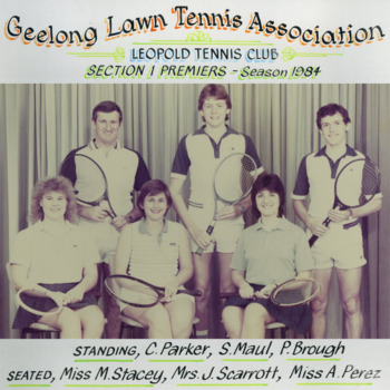 Photograph of tennis players in premiership team