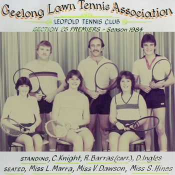 Photograph of tennis players in premiership team