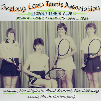 Photograph of tennis players in premiership team