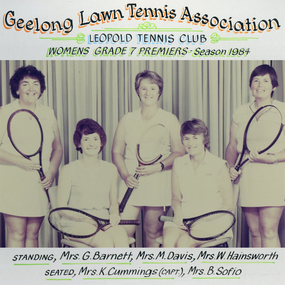 Photograph of tennis players in premiership team