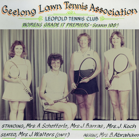 Photograph of tennis players in premiership team