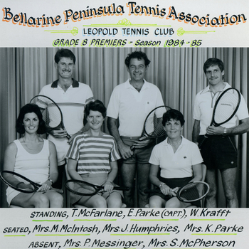 Photograph of tennis players in premiership team