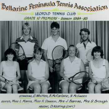 Photograph of tennis players in premiership team