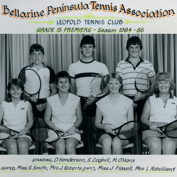 Photograph of tennis players in premiership team