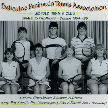 Photograph of tennis players in premiership team