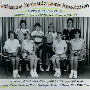 Photograph of tennis players in premiership team