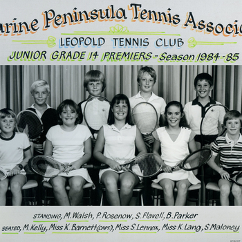 Photograph of tennis players in premiership team