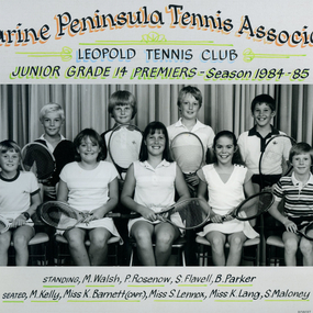 Photograph of tennis players in premiership team