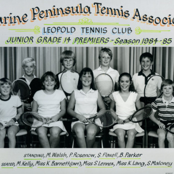 Photograph of tennis players in premiership team