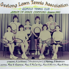 Photograph of tennis players in premiership team