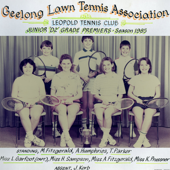 Photograph of tennis players in premiership team
