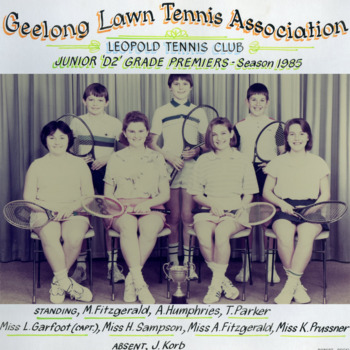 Photograph of tennis players in premiership team