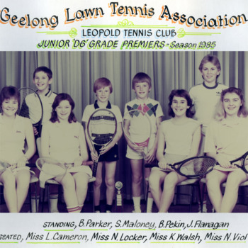 Photograph of tennis players in premiership team