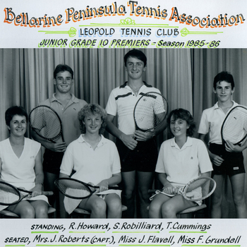 Photograph of tennis players in premiership team