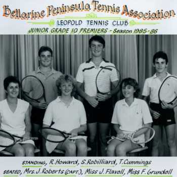 Photograph of tennis players in premiership team