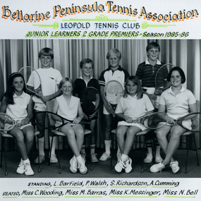 Photograph of tennis players in premiership team