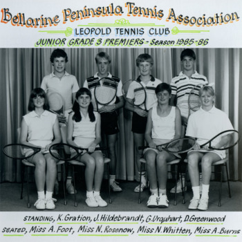 Photograph of tennis players in premiership team