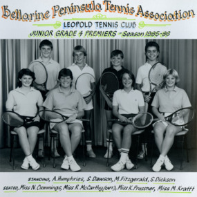 Photograph of tennis players in premiership team