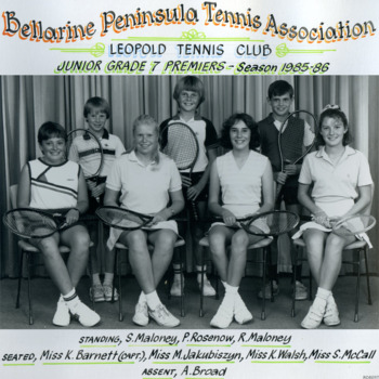 Photograph of tennis players in premiership team