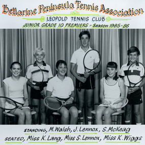 Photograph of tennis players in premiership team