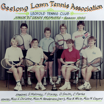 Photograph of tennis players in premiership team