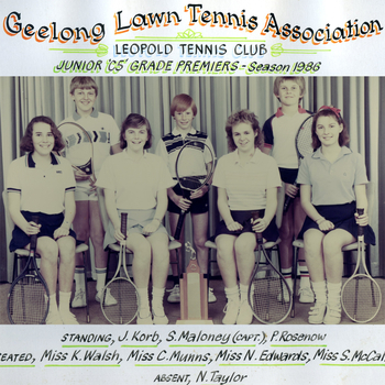 Photograph of tennis players in premiership team