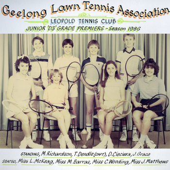 Photograph of tennis players in premiership team