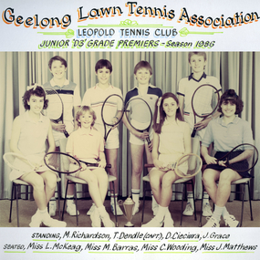 Photograph of tennis players in premiership team