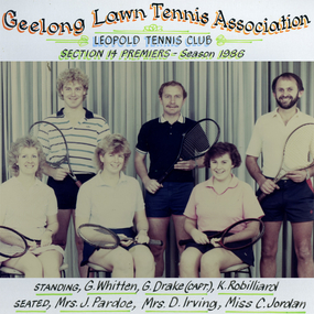 Photograph of tennis players in premiership team