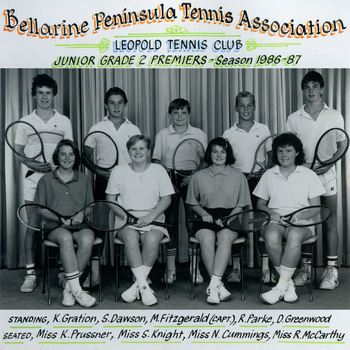 Photograph of tennis players in premiership team