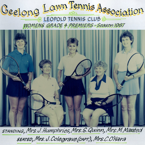 Photograph of tennis players in premiership team