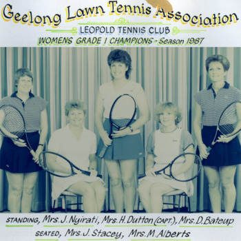 Photograph of tennis players in premiership team