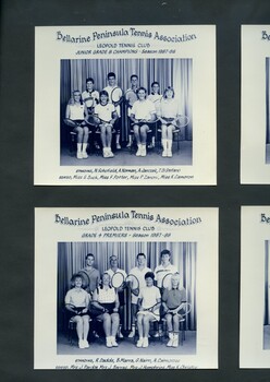 Photograph of tennis players in premiership team