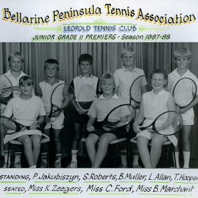 Photograph of tennis players in premiership team