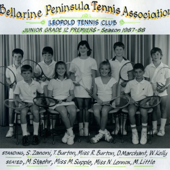 Photograph of tennis players in premiership team