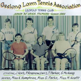 Photograph of tennis players in premiership team