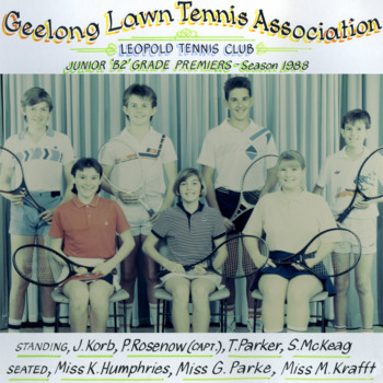 Photograph of tennis players in premiership team