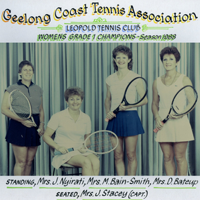 Photograph of tennis players in premiership team